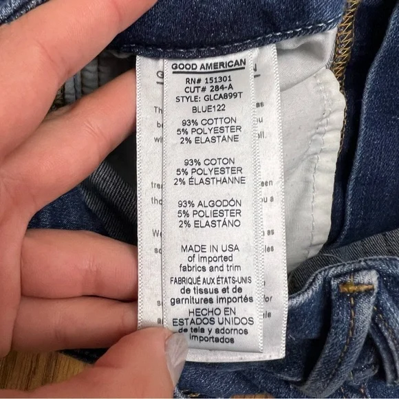 NEW Good American Good Legs in BLUE122, Athletic Stripe - Picture 6 of 11